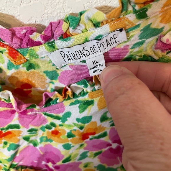 Patrons of Peace Malibu Floral Spaghetti Strap Babydoll Sundress - Picture 6 of 9